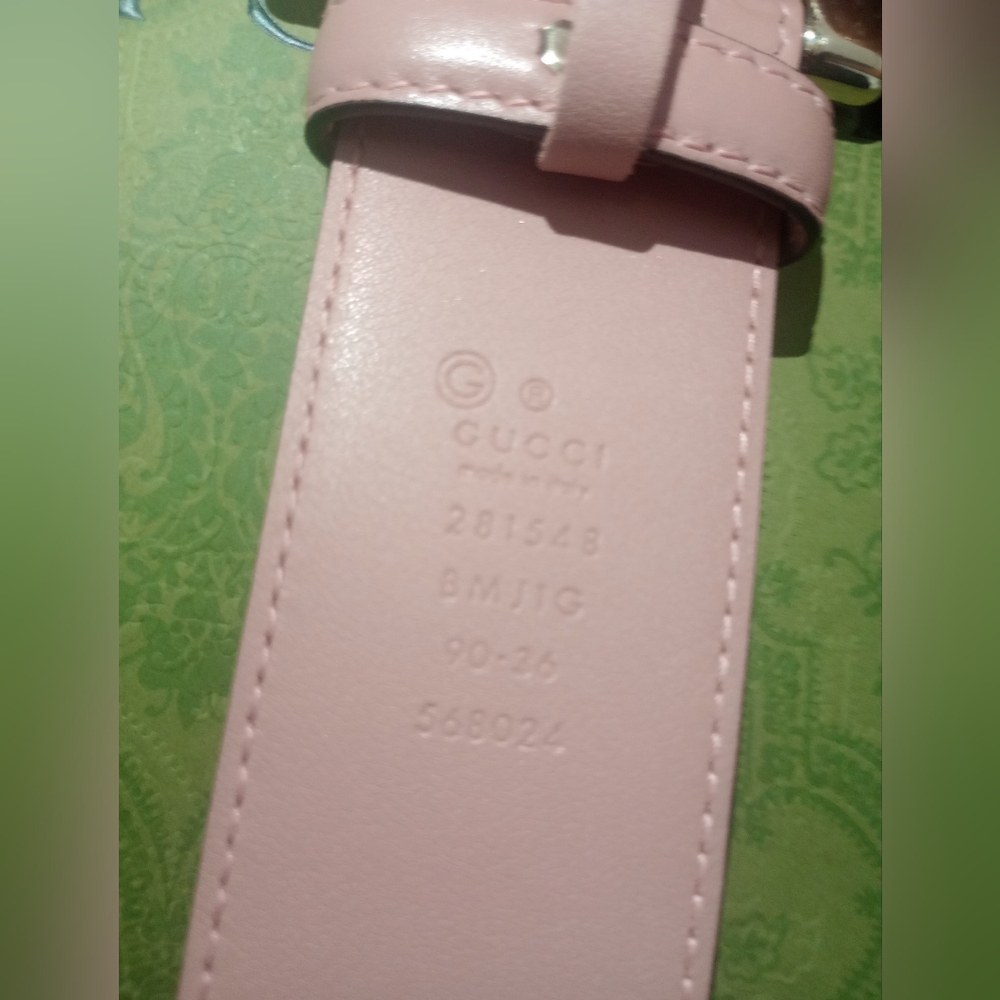 Gucci Pink Leather Belt 90 - Picture 3 of 3